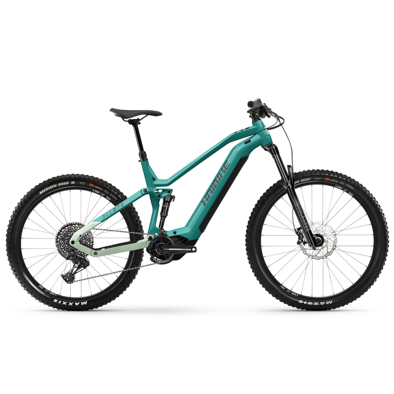 Productfoto van Haibike ALLMTN 2 i720Wh - Electric Mountain Bike - 2023 - aqua / green / black - matt