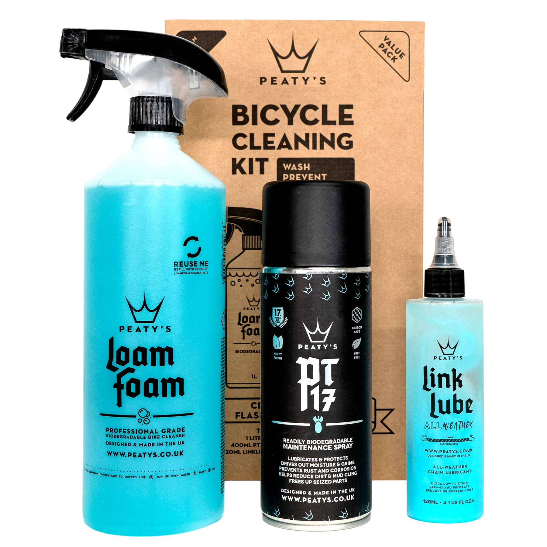 Productfoto van Peaty&#039;s Clean Protect &amp; Lube Starter Pack