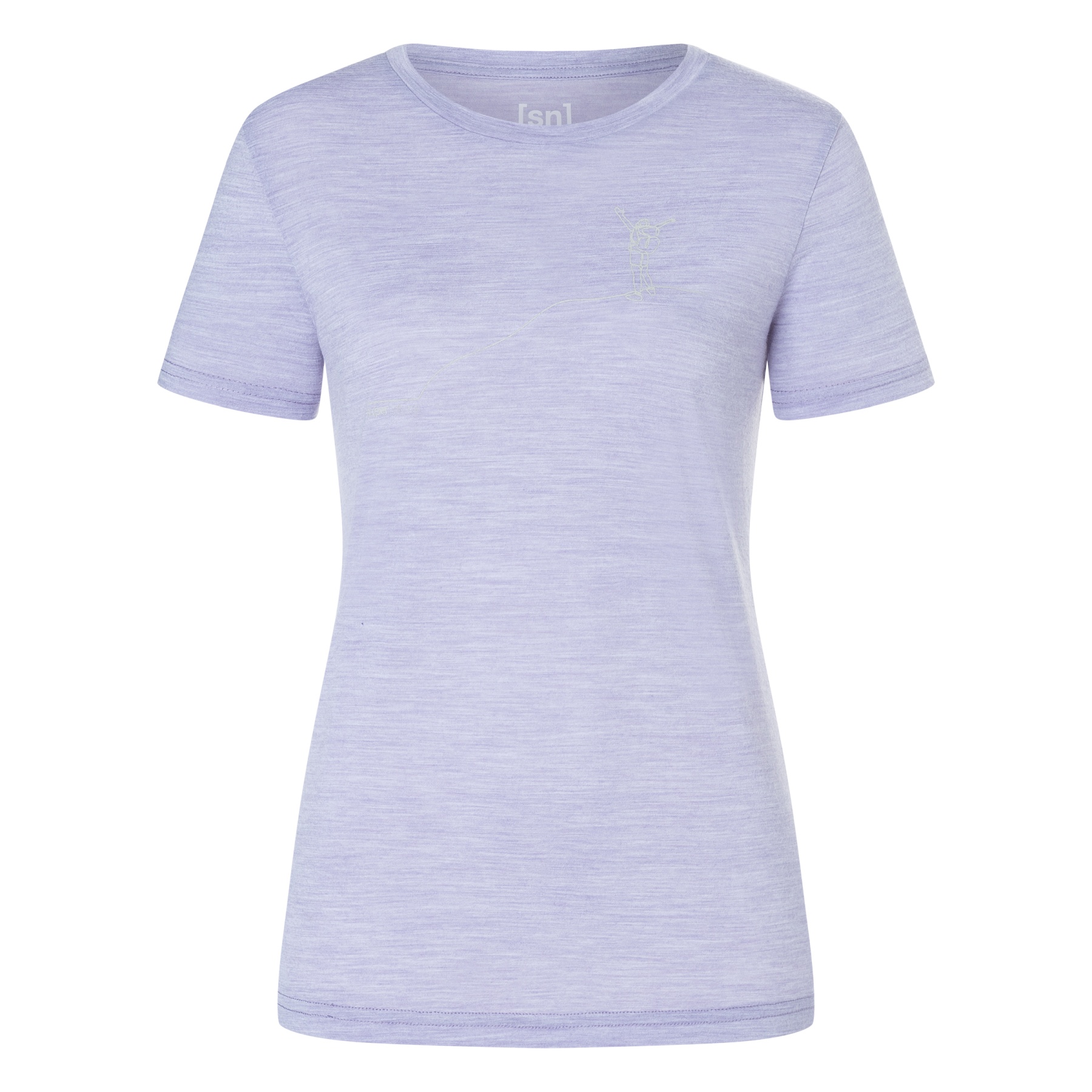 Picture of SUPER.NATURAL Bergglück Tee Women - Candy Melange/Feather Grey