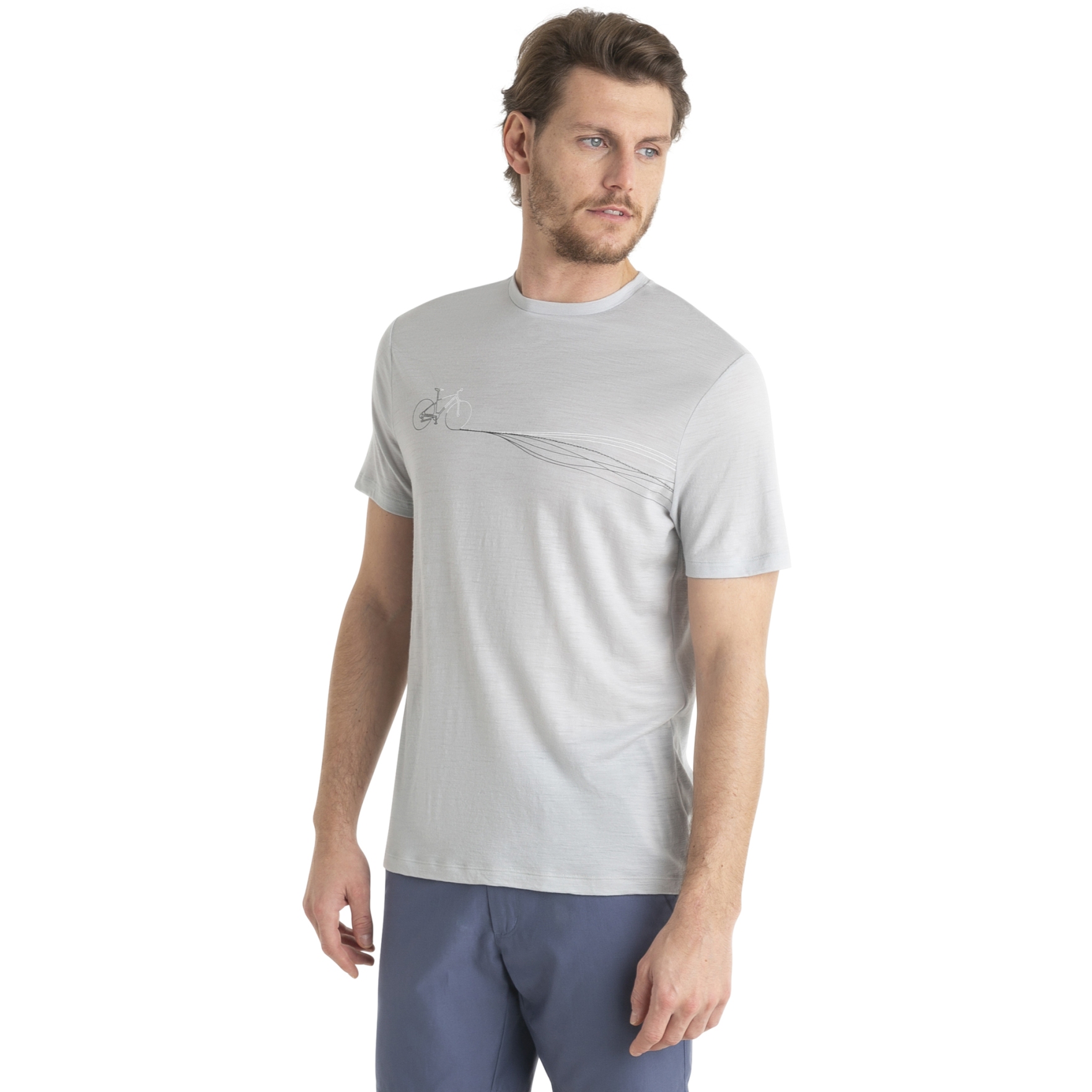 Produktbild von Icebreaker Merino 150 Tech Lite III T-Shirt Cadence Paths Herren - Ether