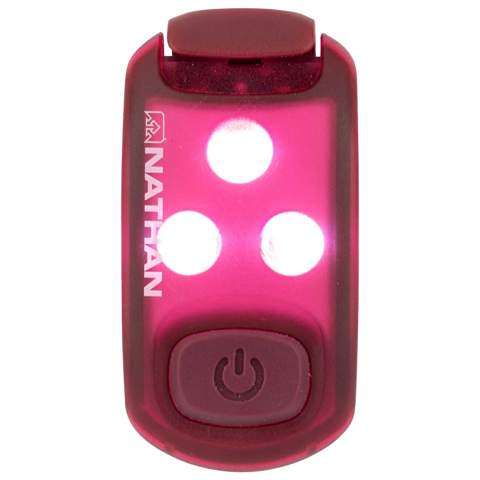Picture of Nathan Sports Strobe Light LED Safety Light Clip - Lollipop/Red Dahlia