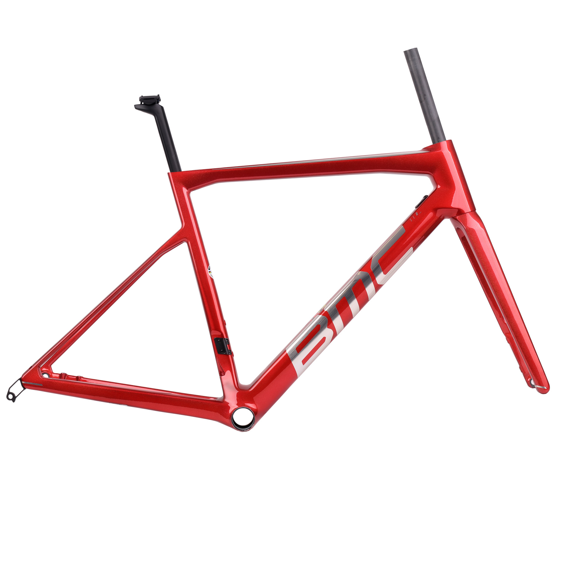 Picture of BMC TEAMMACHINE SLR - Carbon Frame Set - 2023 - prisma red / brushed alloy