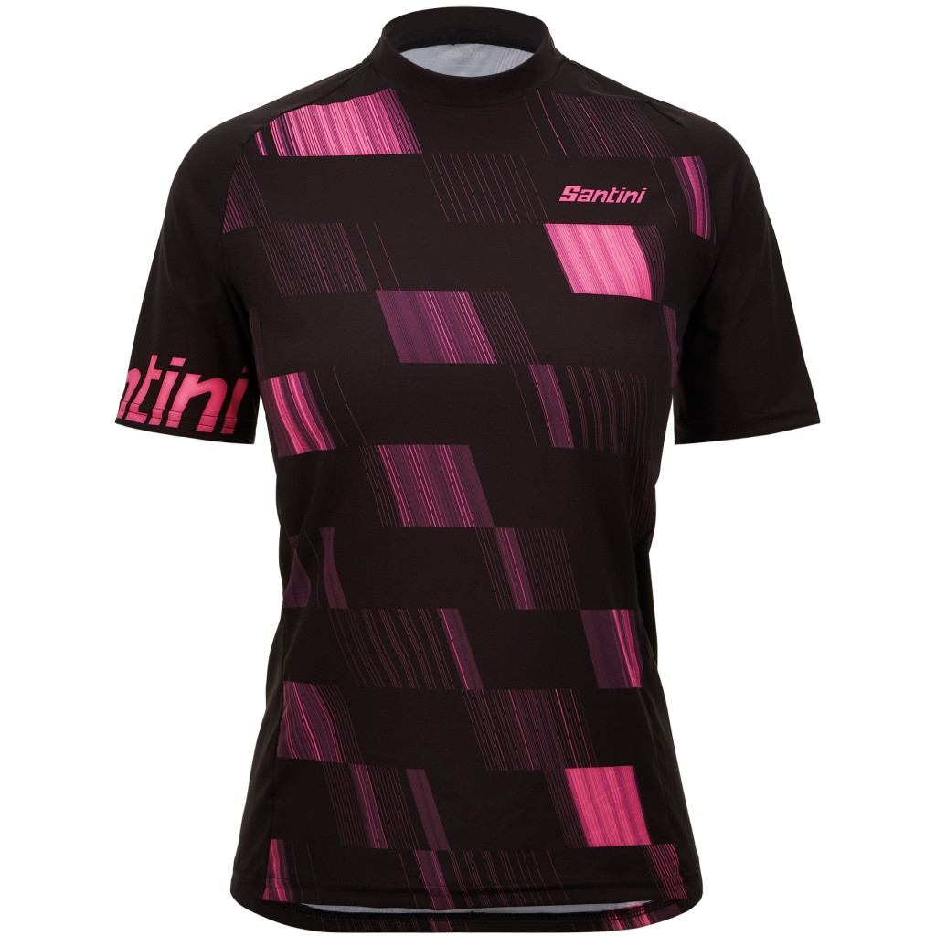 Женский трикотаж с коротким рукавом Santini Fibra MTB 3M499LGLLFIBRA - черный
