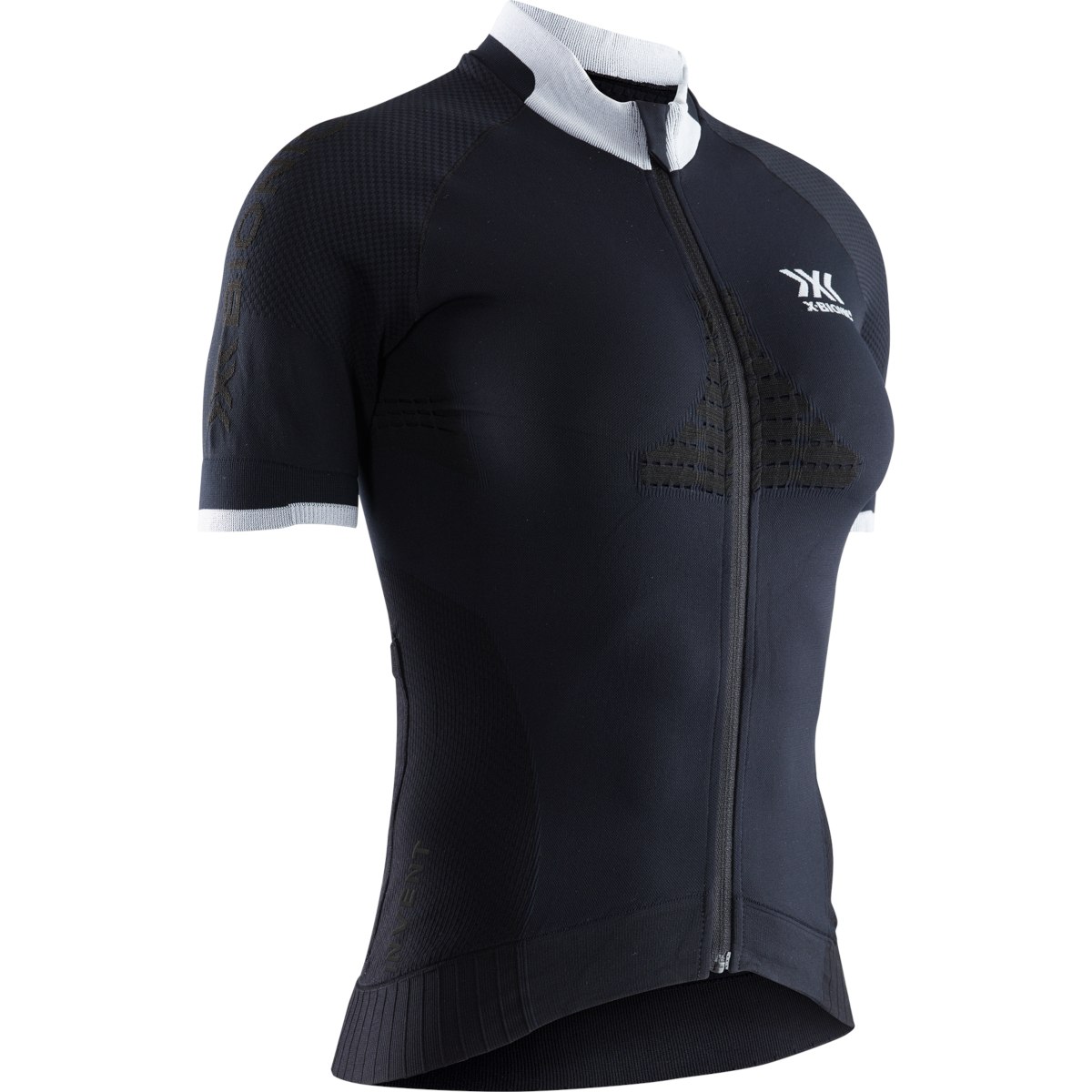Picture of X-Bionic Invent 4.0 Bike Race Zip Shirt Short Sleeves for Women - opal black/arctic white