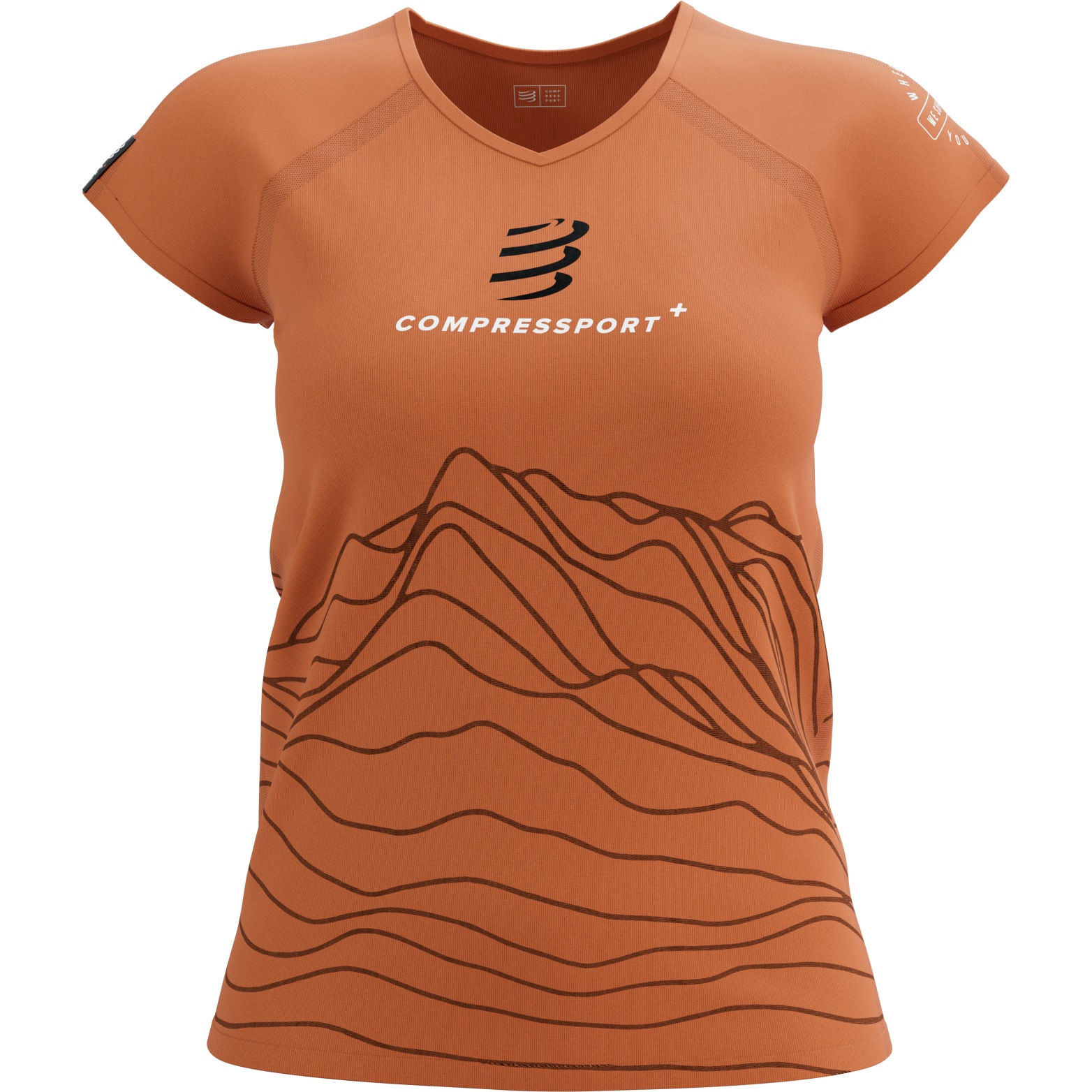 Produktbild von Compressport Training T-Shirt Damen - Trail Capsule 2023 - black/rust