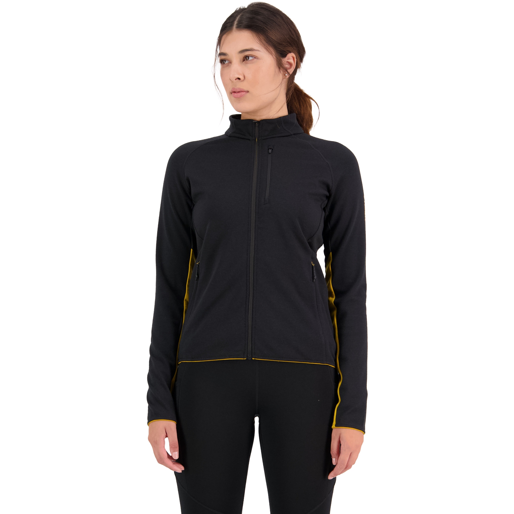 Picture of Mons Royale Approach Merino Gridlock Women&#039;s Jacket - black 001