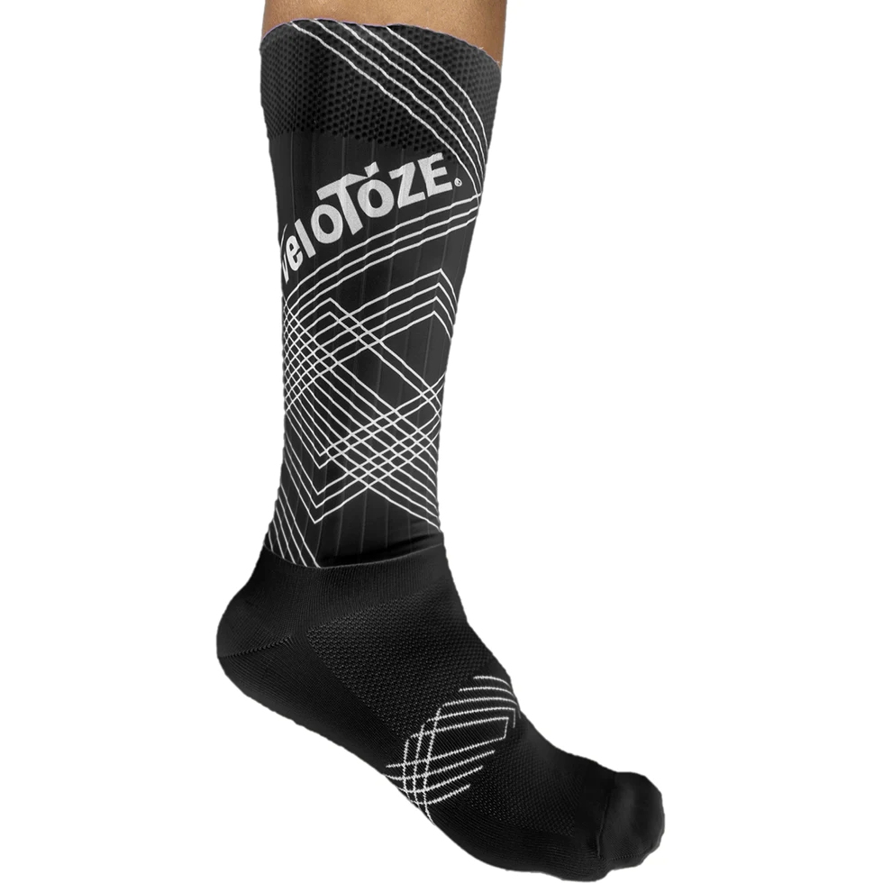 Image of veloToze Aero Socks Extra Tall - XT - Black