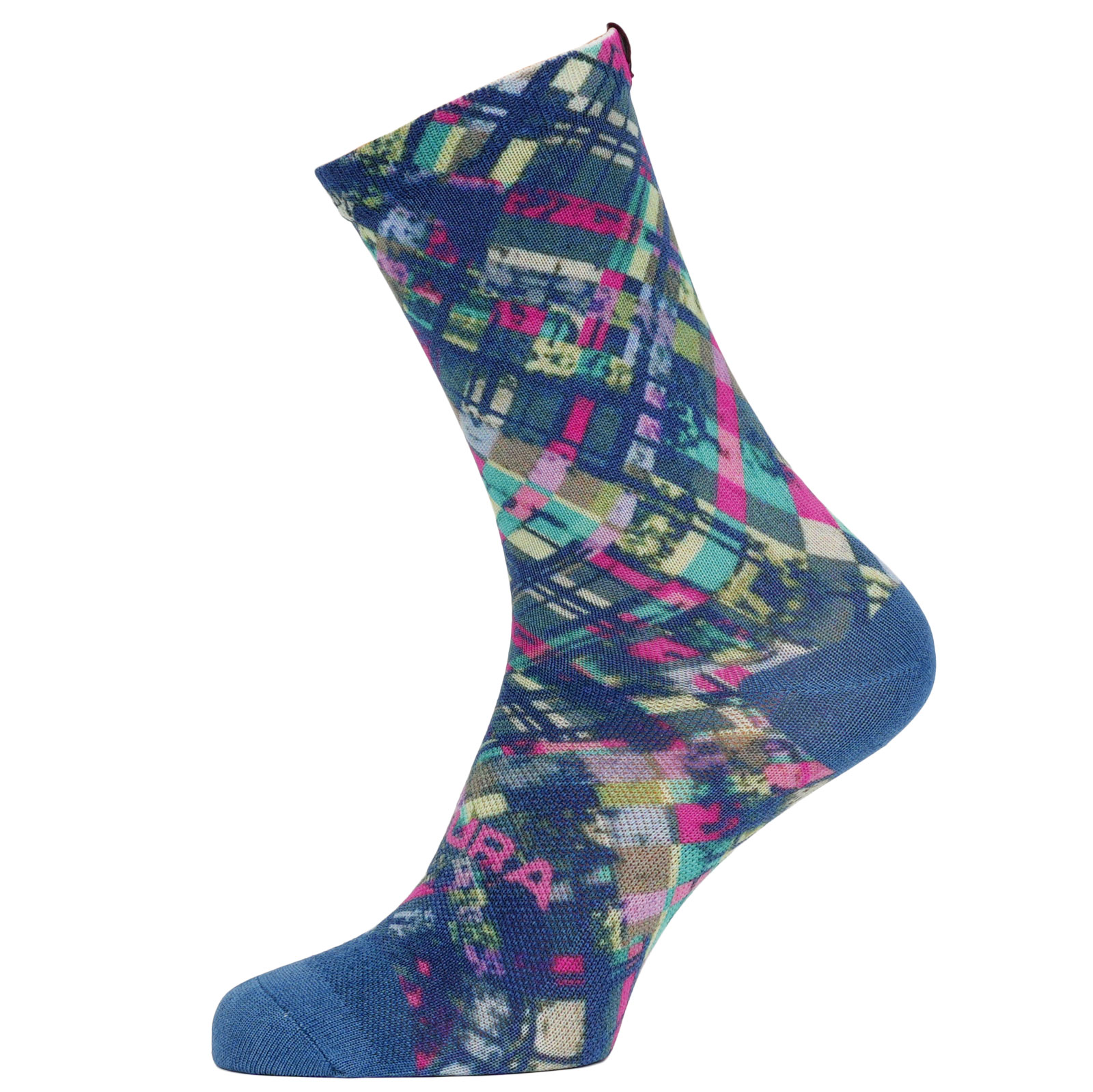 Produktbild von Endura Patchwork Ltd Print Socken mittellang - barra blue