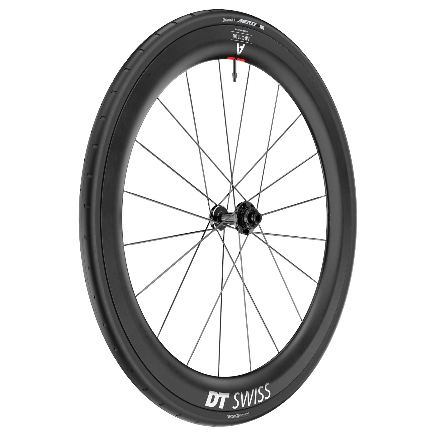 Picture of DT Swiss | Continental WTS Wheel System - ARC 1100 DICUT 55 Front Wheel + AERO 111 Folding Tire - 28&quot; | 12x100mm