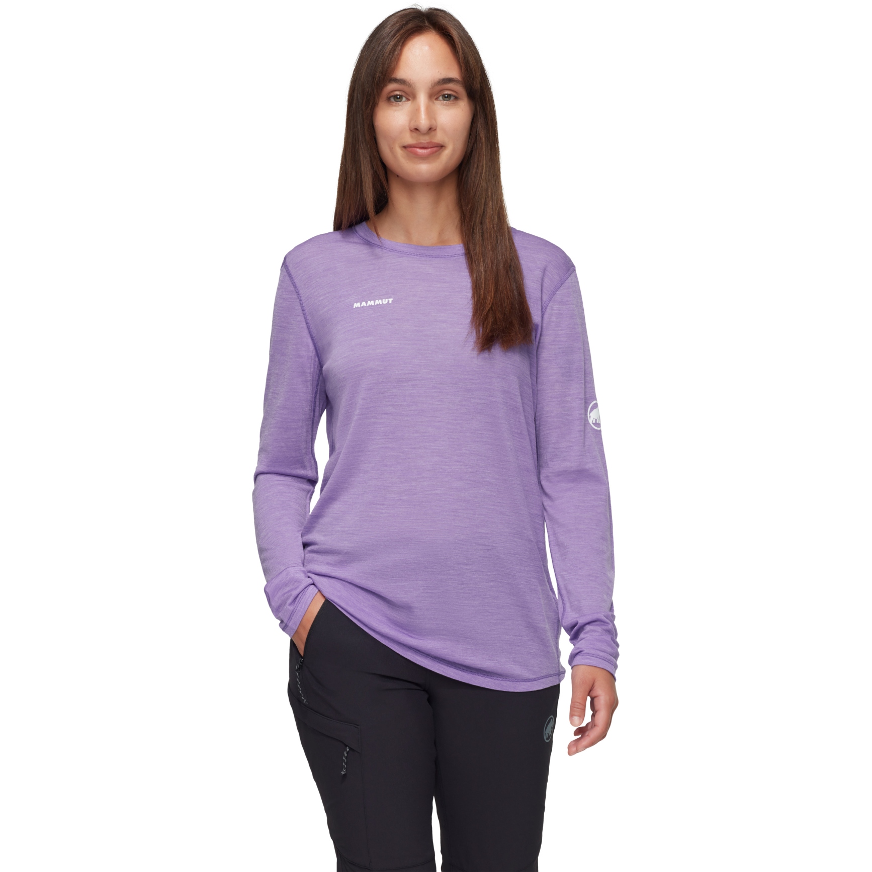 Picture of Mammut Tree Wool Longsleeve Shirt Women - lavandin melange