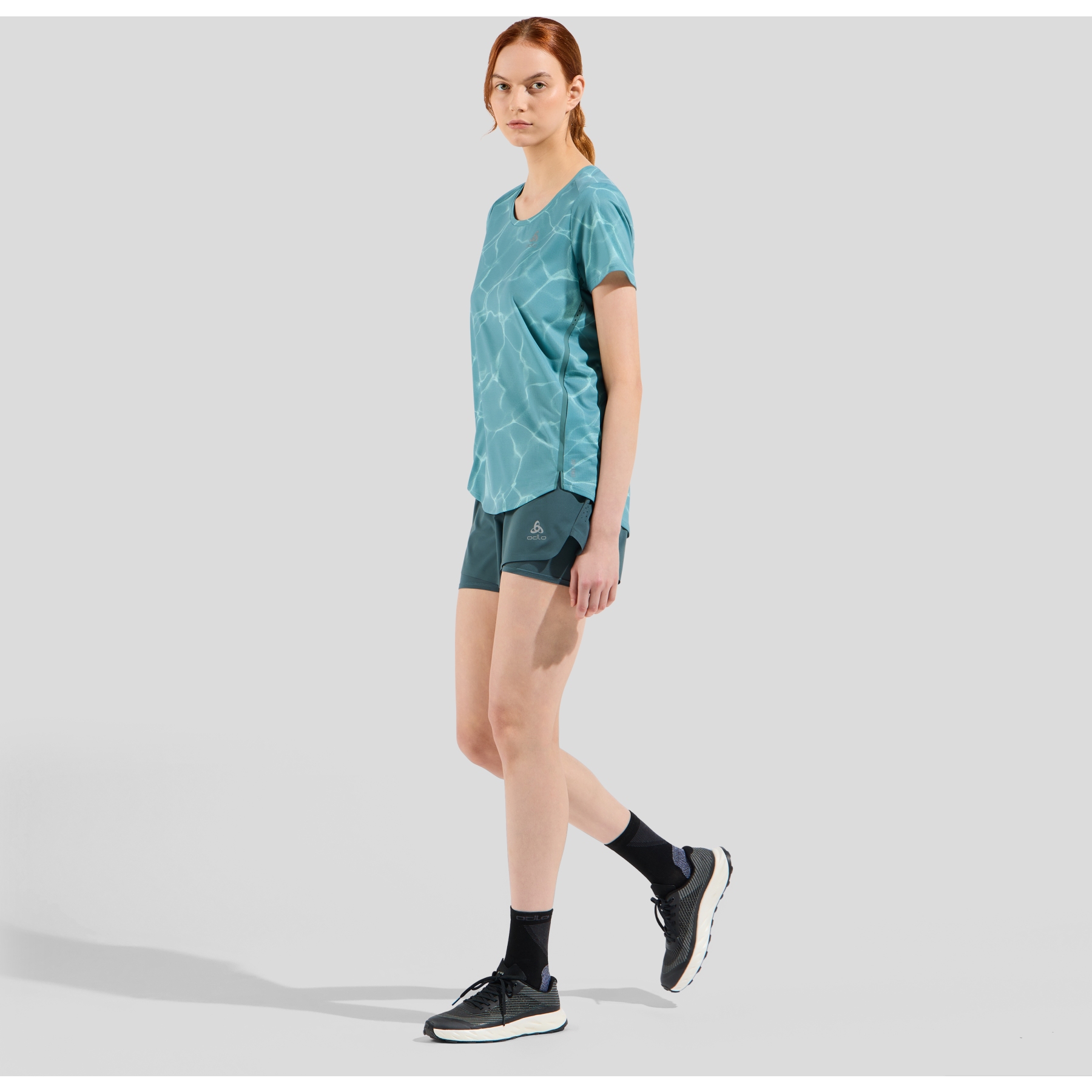 Odlo Essentials Seamless Long Sleeve Running T-Shirt Women - aqua