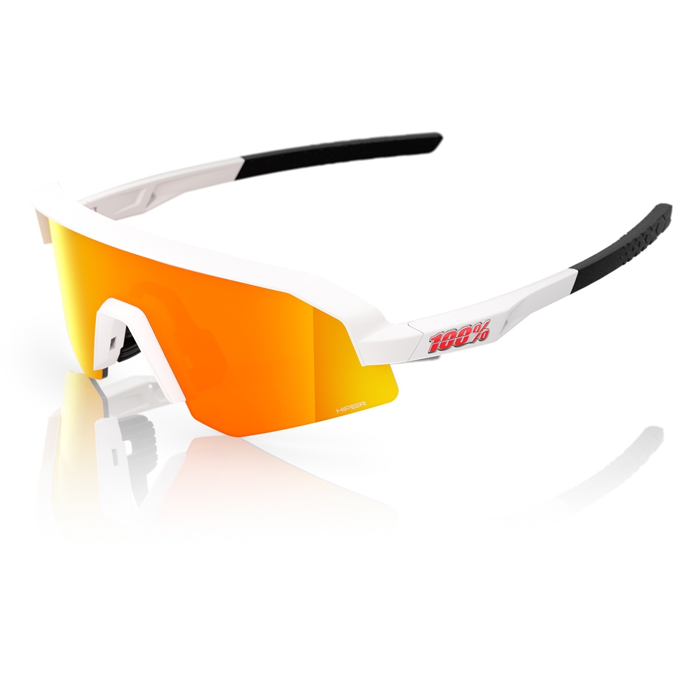 Bild von 100% Slendale Youth Brille - Matte White / HiPER® Red Multilayer Mirror