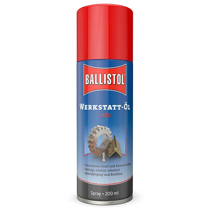 Ballistol Spray Huile Universelle 200 Ml – Lubrifiant, Protecteur, Anti-Rouille – Pour Armes, Métal, Cuir, Bois