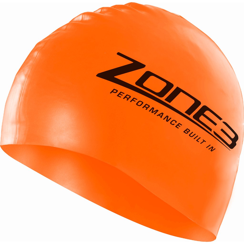 Image of Zone3 Silicone Swim Cap - orange