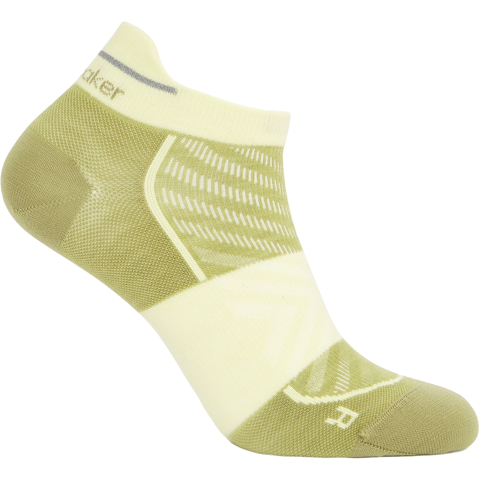 Foto de Icebreaker Calcetines Mujer - Merino Run+ Ultralight Micro - Olive/Citrine