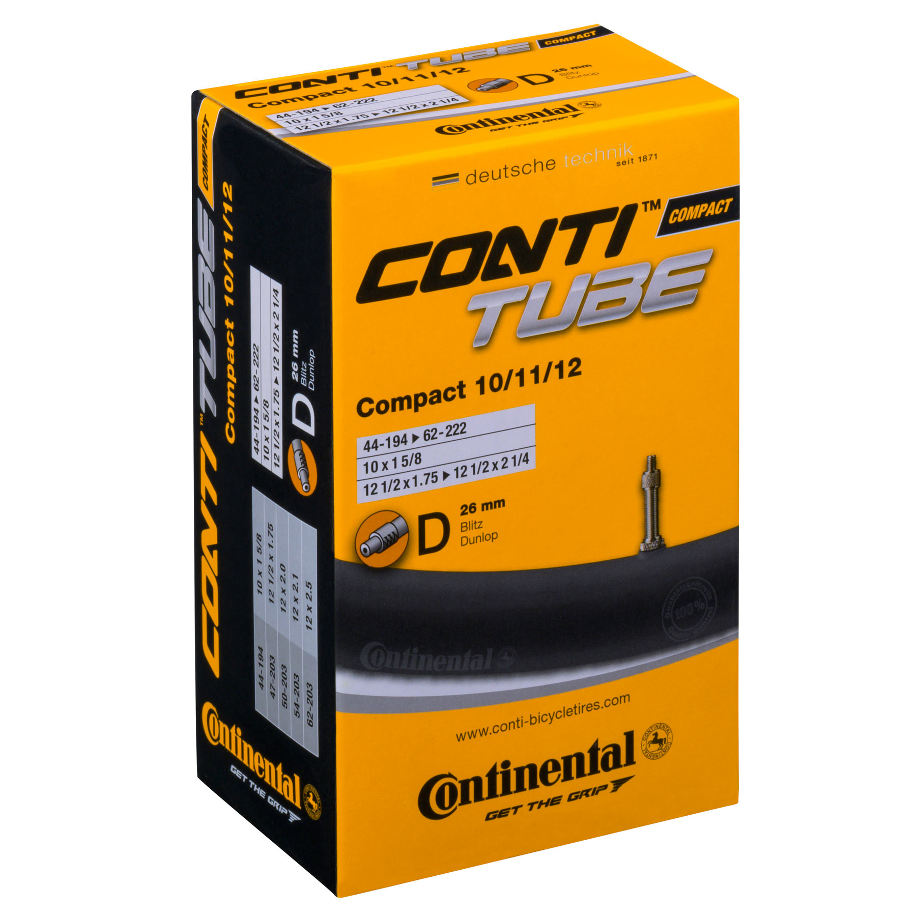 Picture of Continental Compact Inner Tube - 10/11/12&quot;