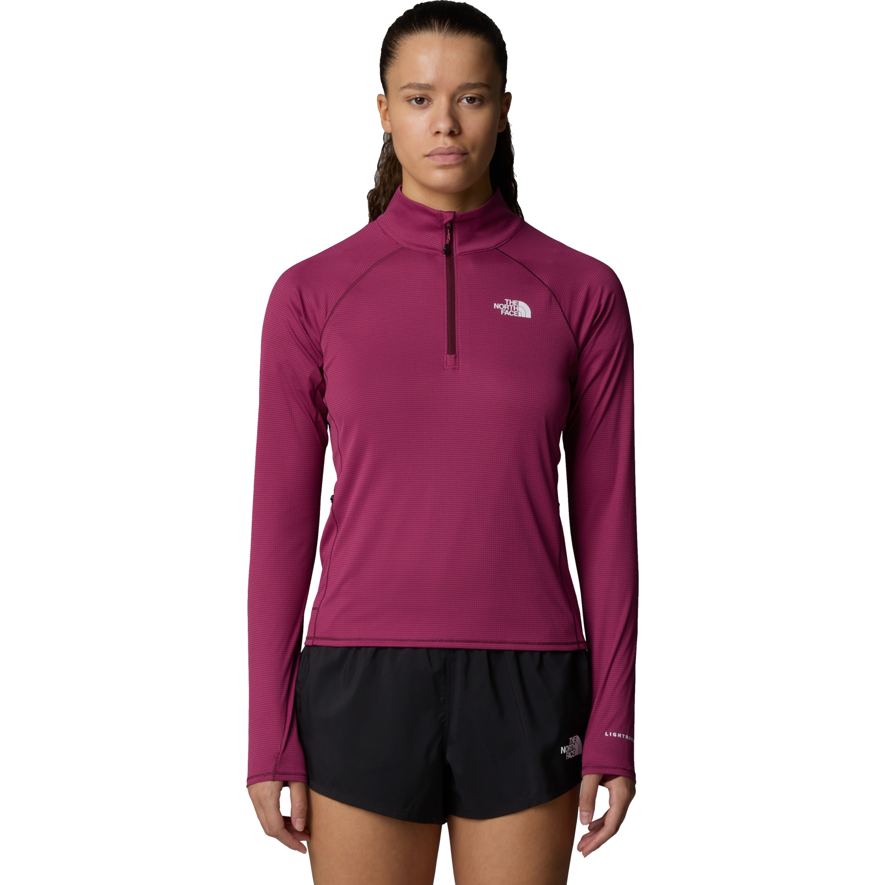 Produktbild von The North Face Sunriser Langarm-Top mit 1/4-langem Zip Damen - Cyber Berry
