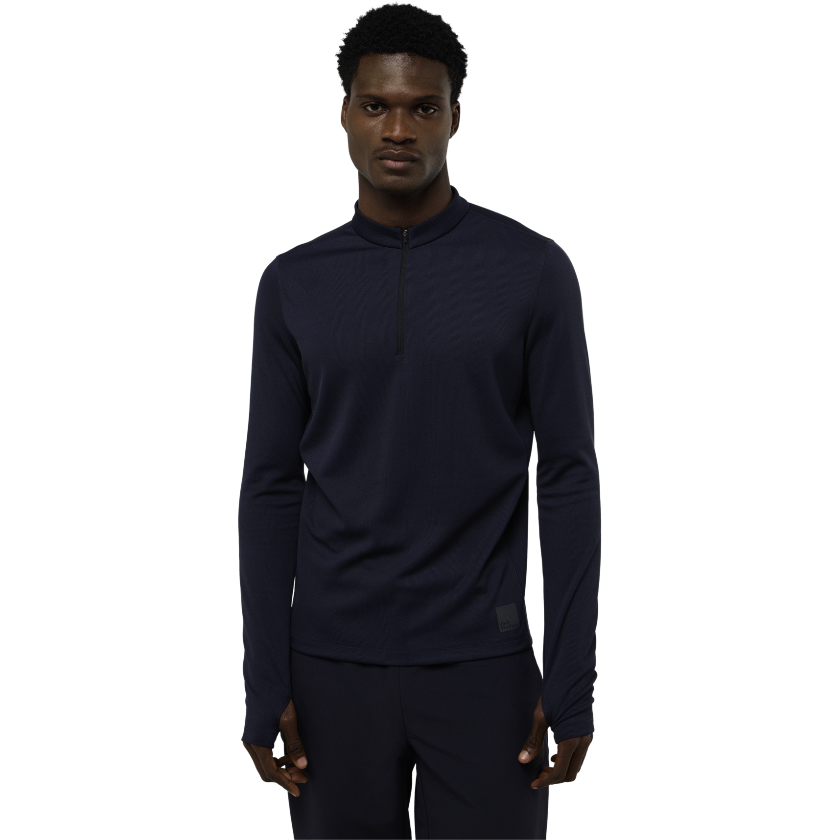 Bild von Jack Wolfskin Bike Commute Half Zip Langarmshirt Trikot Herren - dark navy