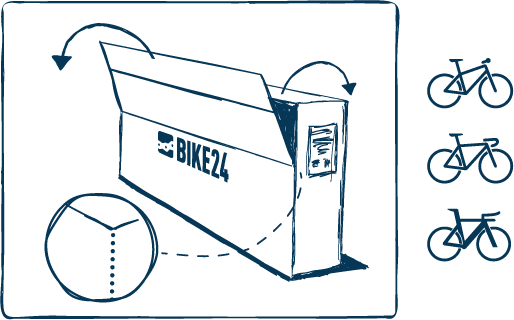 Bike assembling – opening the shipping box