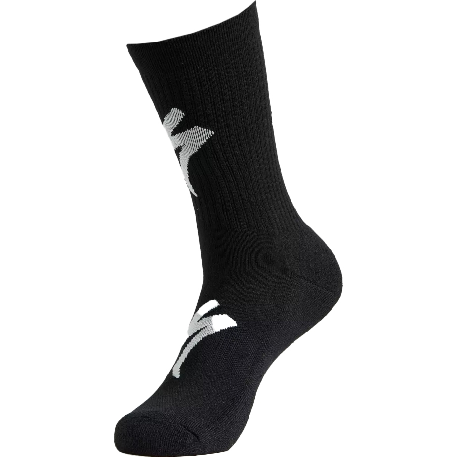 Produktbild von Specialized Techno MTB Tall Logo Socken - schwarz/weiß