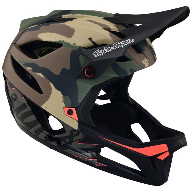 Productfoto van Troy Lee Designs Stage MIPS Helm - Signature Camo Army Green