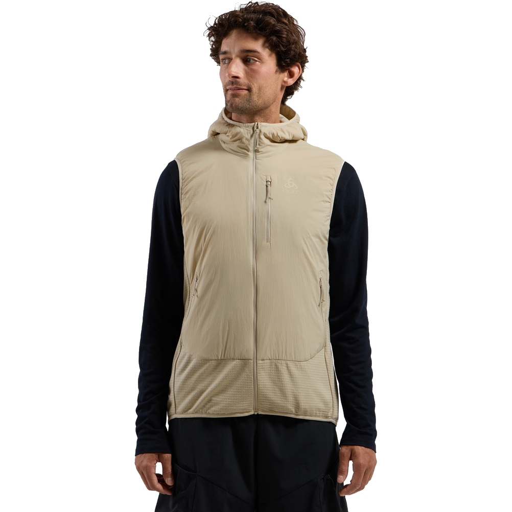 Productfoto van Odlo Hyper Contrast Ascent Wool Hybrid Geïsoleerde Bodywarmer Heren - agate gray