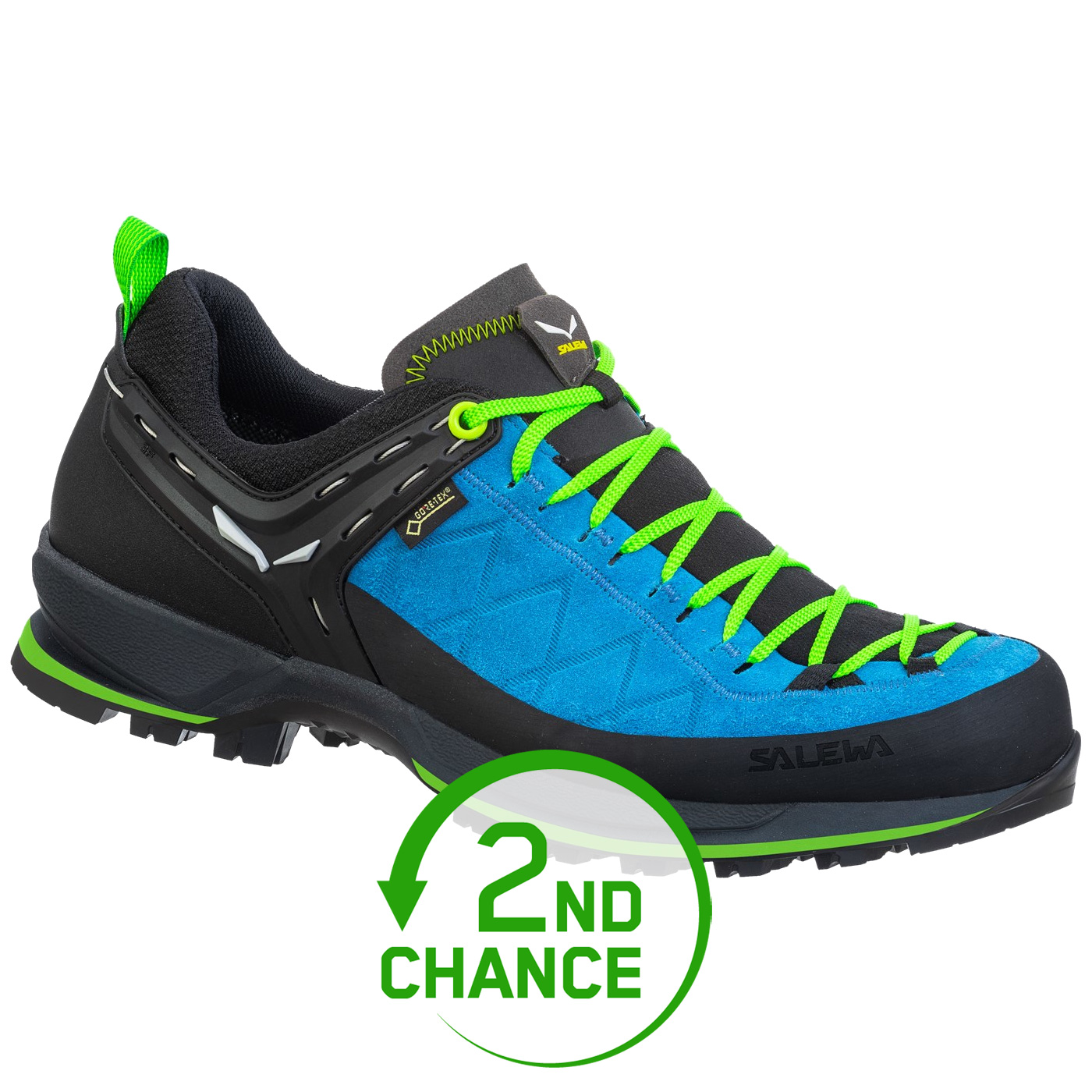 Picture of Salewa Mountain Trainer 2 GTX Hiking Shoes Men - blue danube/fluo green 8375 - 2nd Choice