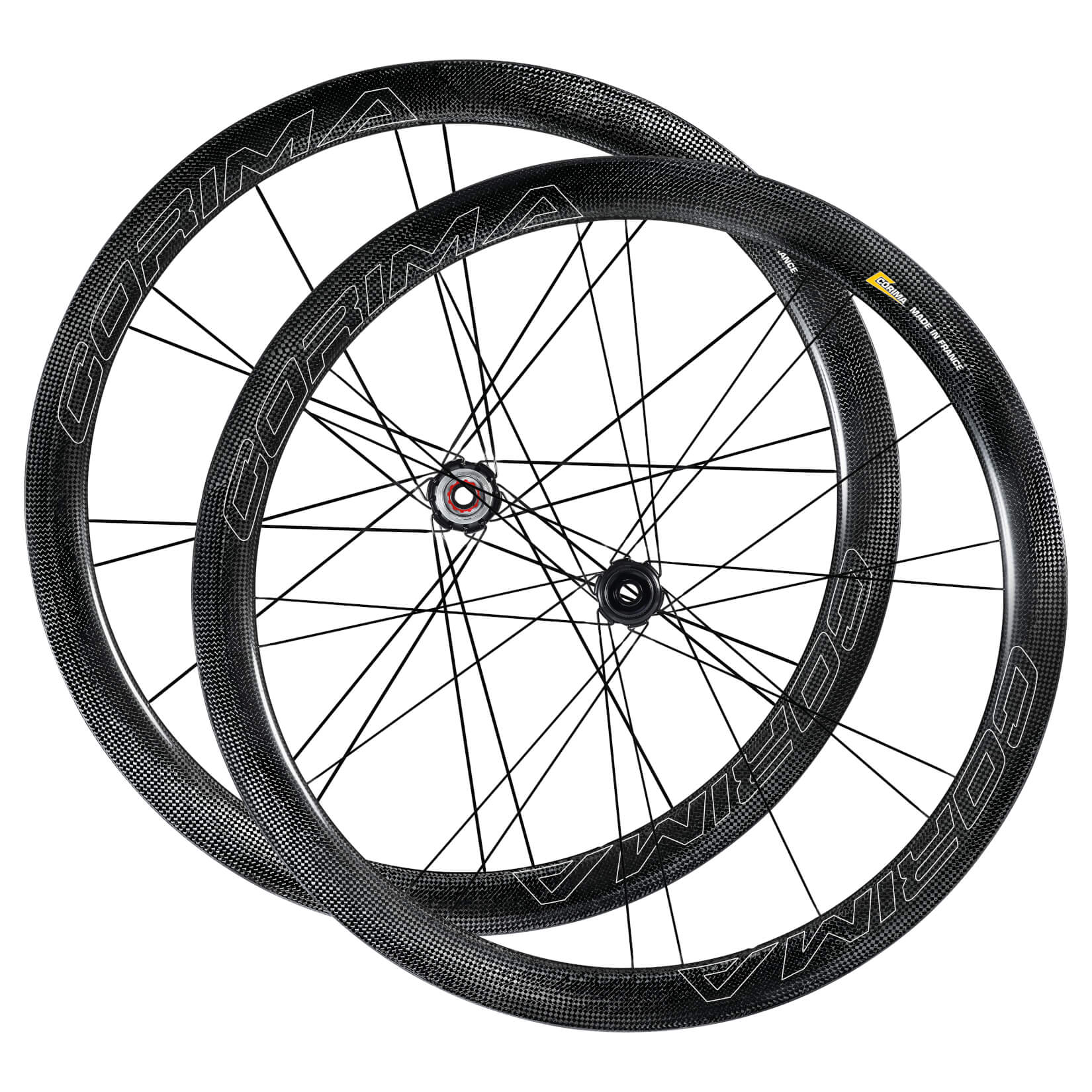 Picture of CORIMA 47 WS Black DX Wheelset - 28&quot; | Carbon | Clincher | Centerlock - 12x100mm | 12x142mm - Shimano HG