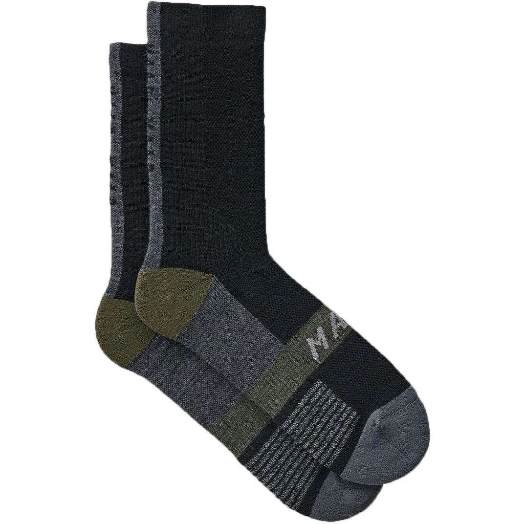 Picture of MAAP Alt Road Merino Socks - black/loam