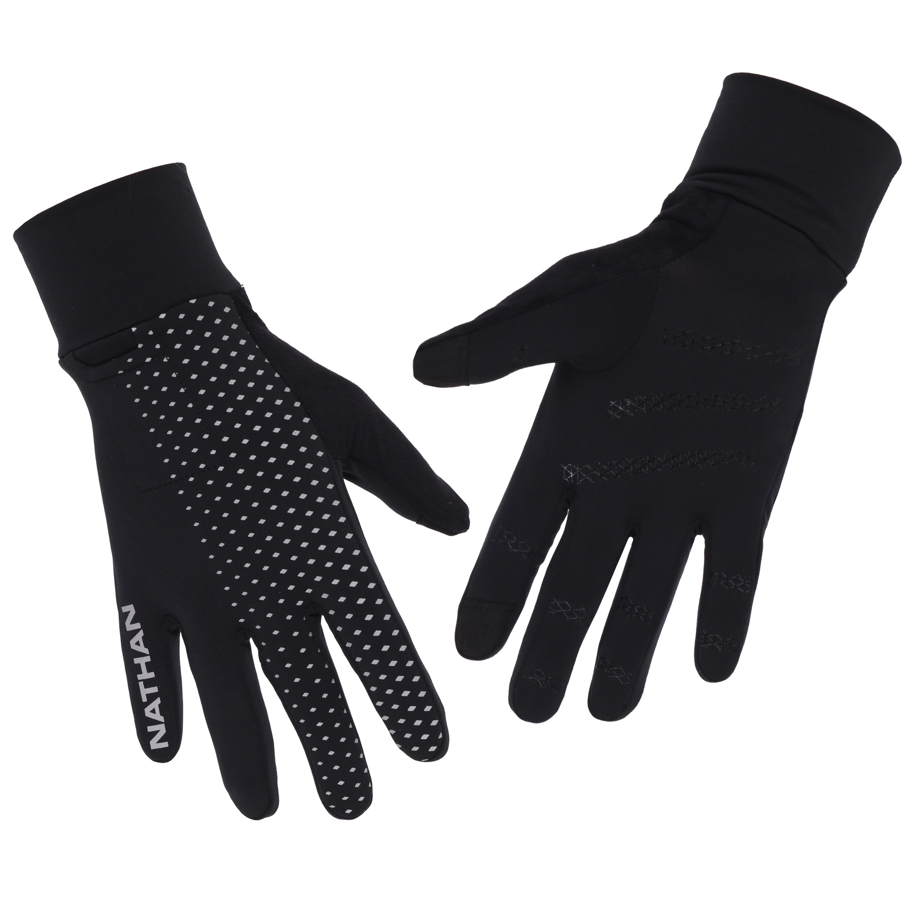 Productfoto van Nathan Sports Hypernight Reflective Gloves - Black/Geo Print