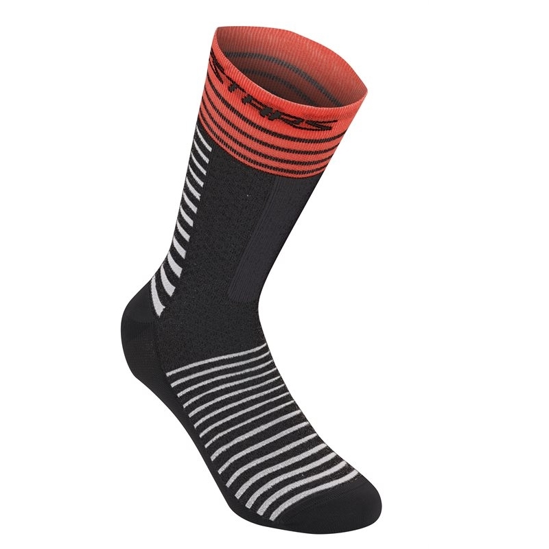 Picture of Alpinestars Drop 19 cm Cycling Socks - black/bright red