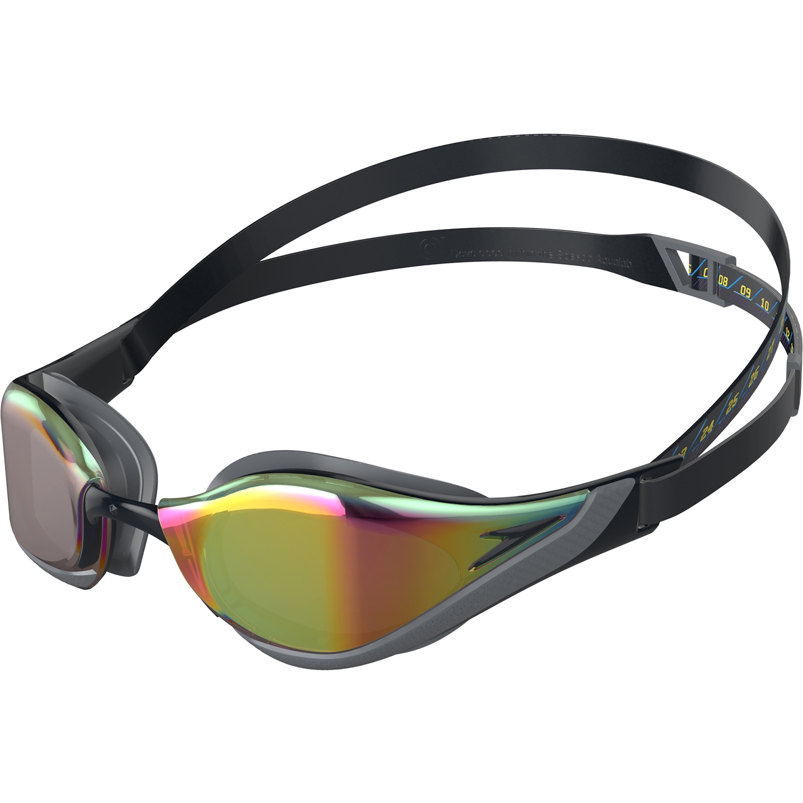 Picture of Speedo Fastskin Pure Focus Mirror Swimming Goggles - black/cool grey/ruby