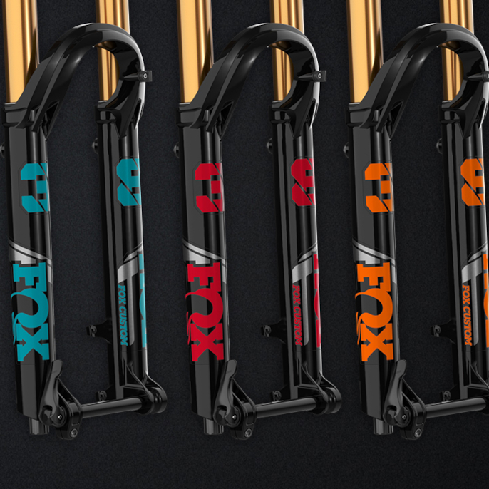 FOX CUSTOM Decal Kit for Fork & Rear Shock - orange