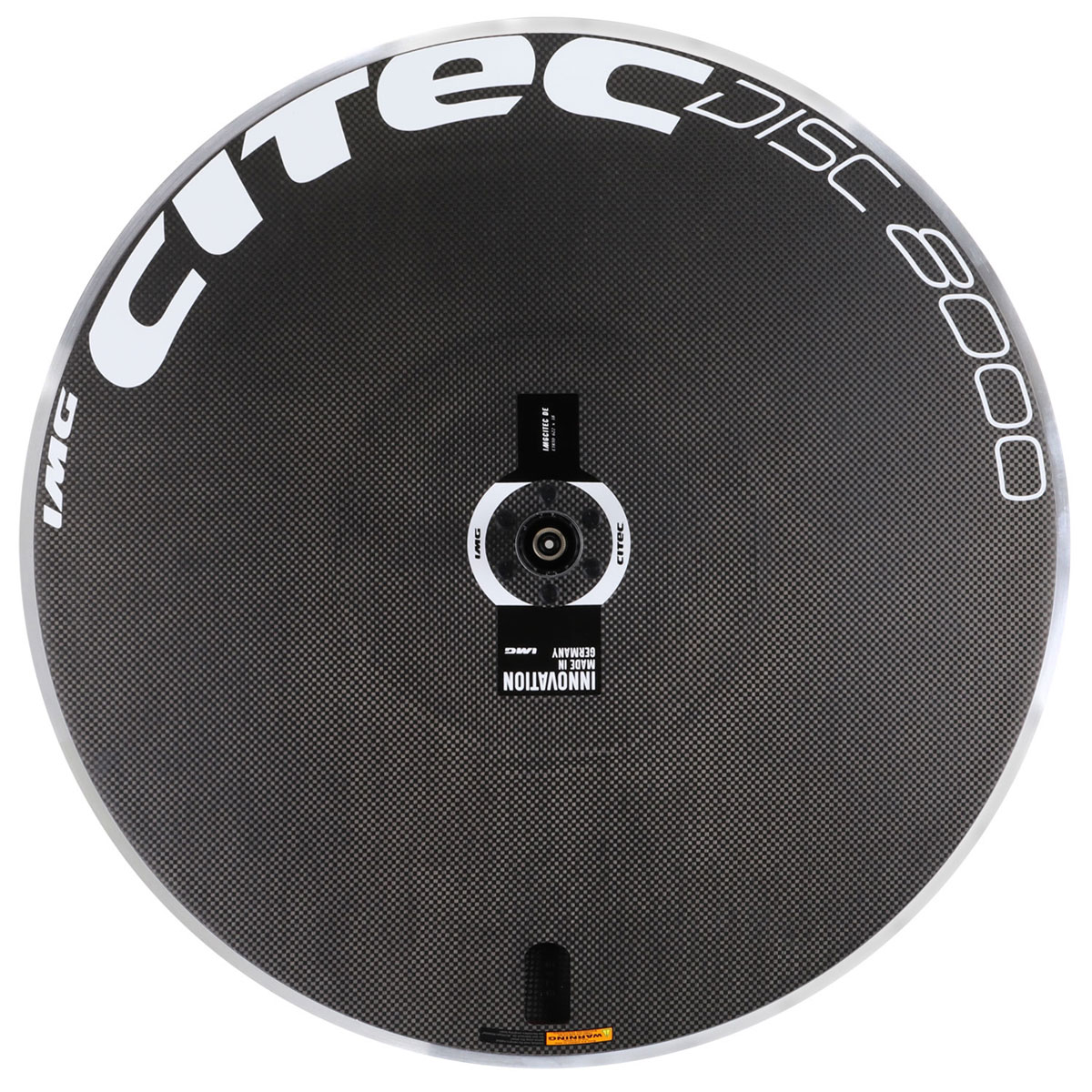 Image of CITEC Disc 8000 Rear Wheel - 28" | Clincher - QR 130 - white/black