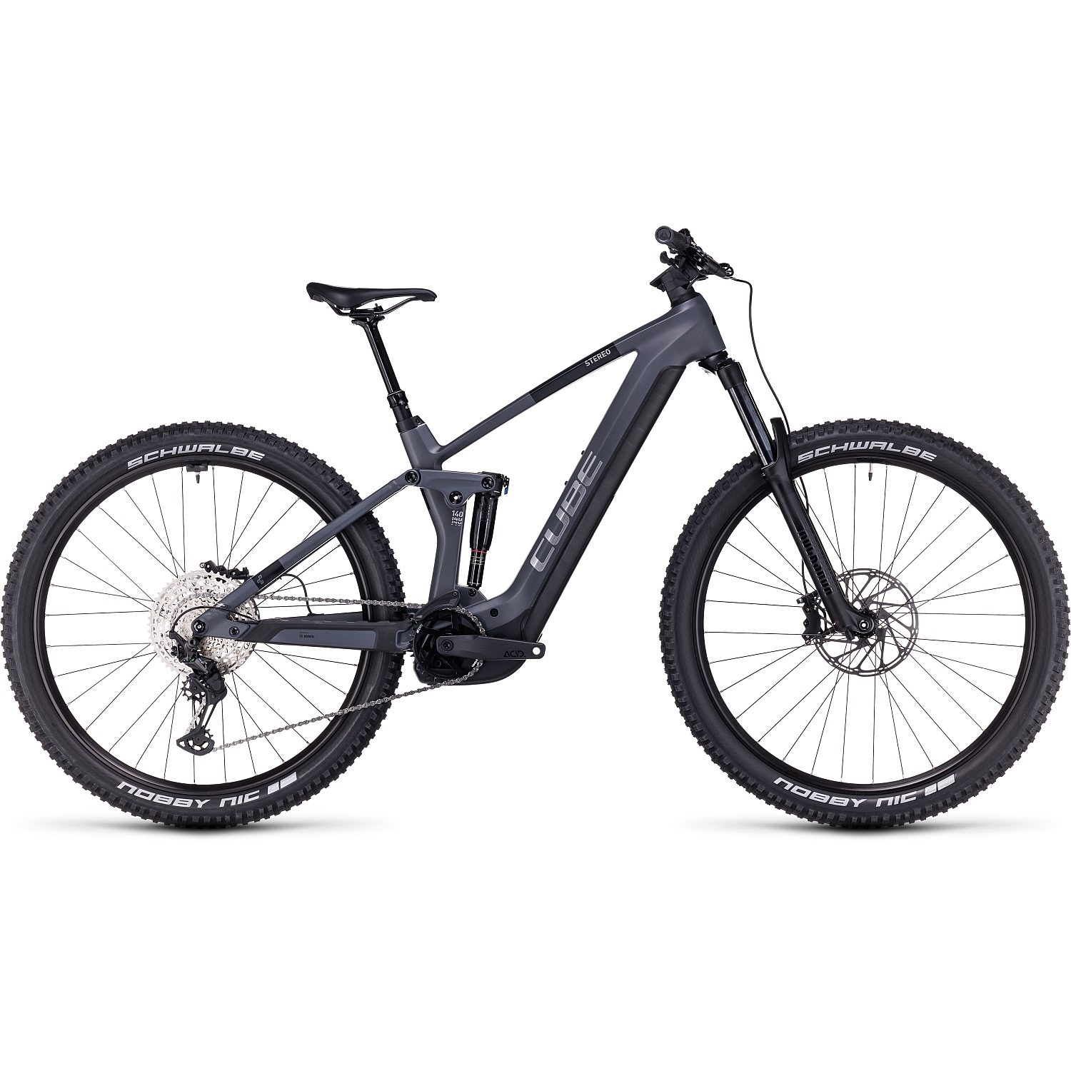 Picture of CUBE STEREO HYBRID 140 HPC Race 750 - Carbon Electric Mountainbike - 2024 - 29&quot; - grey / chrome