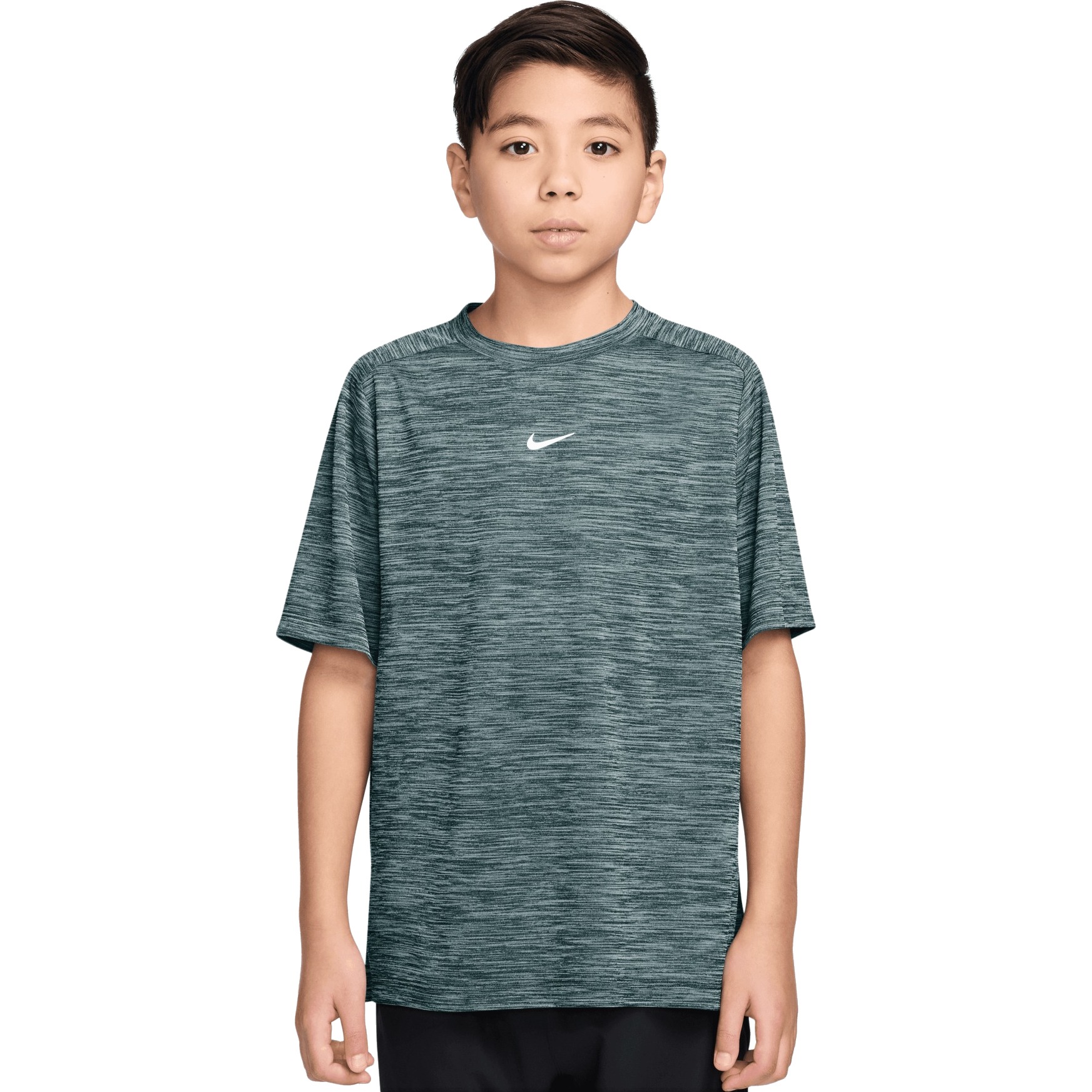 Детский топ Nike Multi Dri-FIT с коротким рукавом - минеральный сланец /дымчато-серый/белый HJ3771-382 зеленый