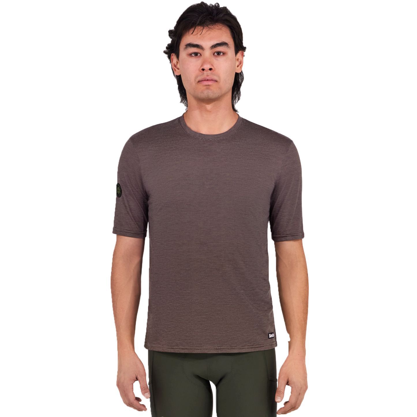Produktbild von Santini Delta Line Tech T-Shirt Herren 5S499GLLDELTALINE - chocolate CC