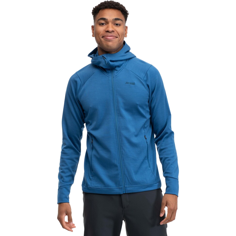 Picture of Bergans Ulstein Wool Hood Jacket Men - north sea blue