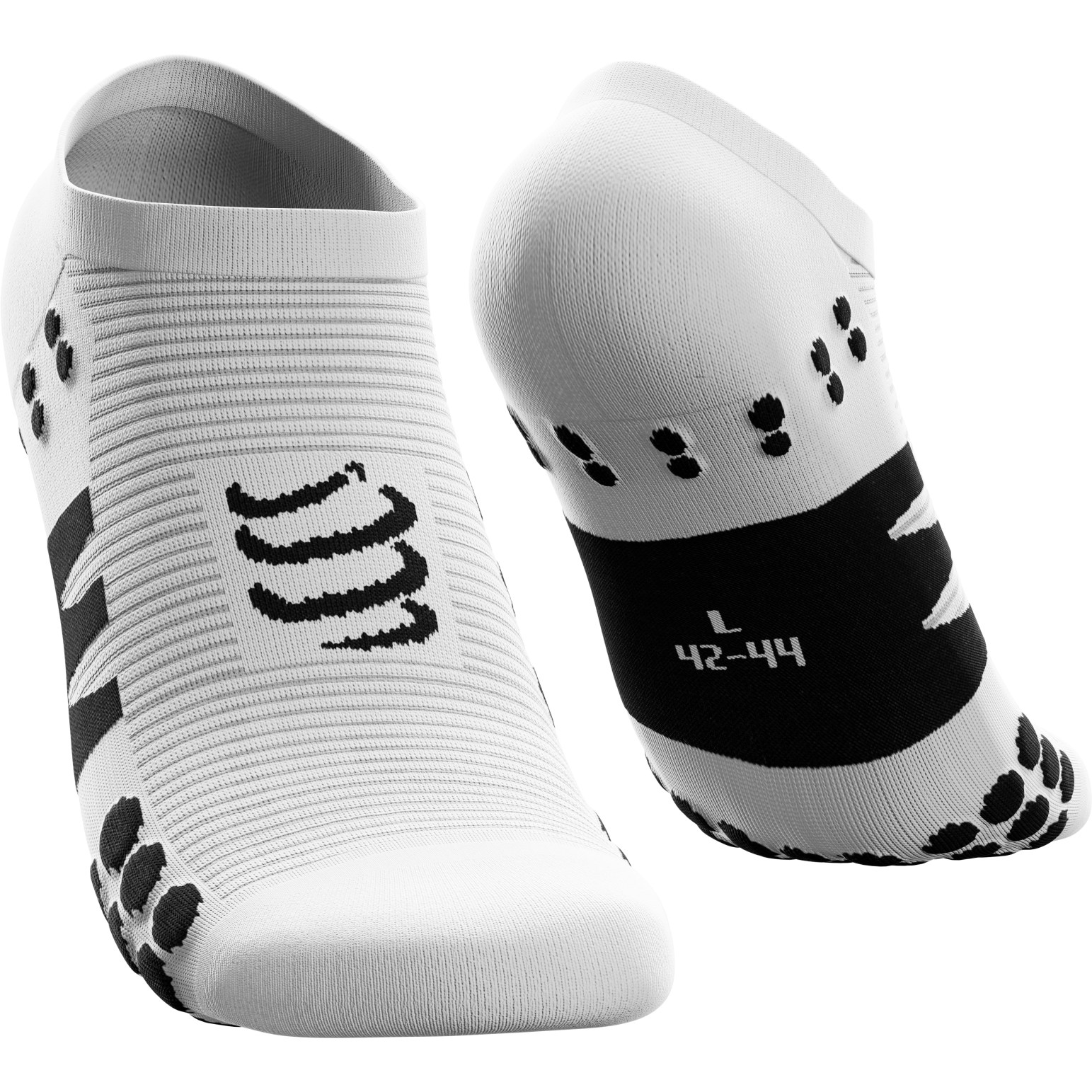 Compressport no show socks white black bike24