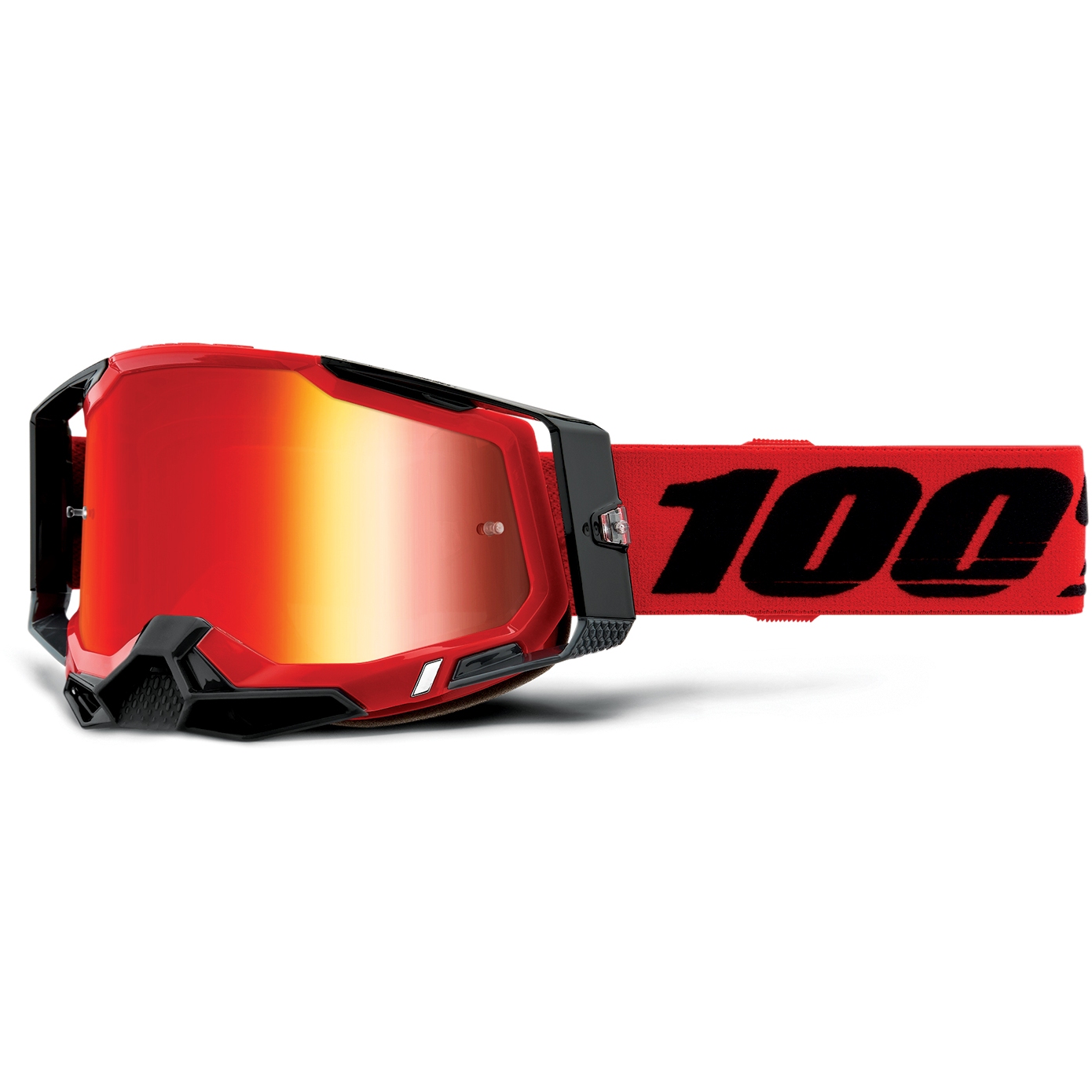 Produktbild von 100% Racecraft 2 Goggle - Mirror Lens - Red / Red + Clear