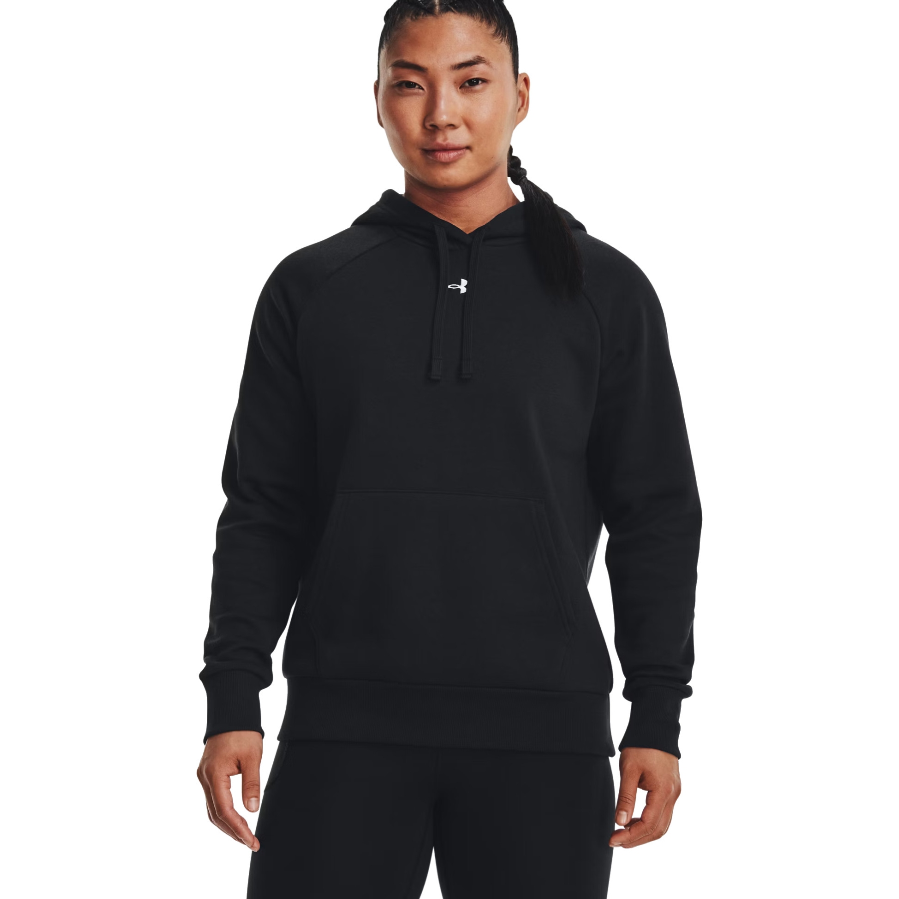 Produktbild von Under Armour UA Rival Fleece Hoodie Damen - Schwarz/Weiß