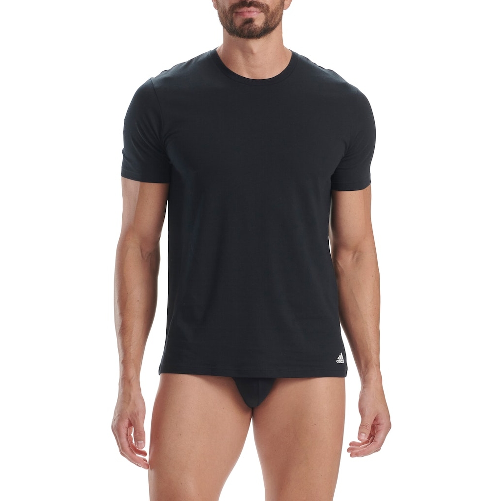 adidas Sports Underwear Crew Neck Shirt - 3 Pack - 000-black