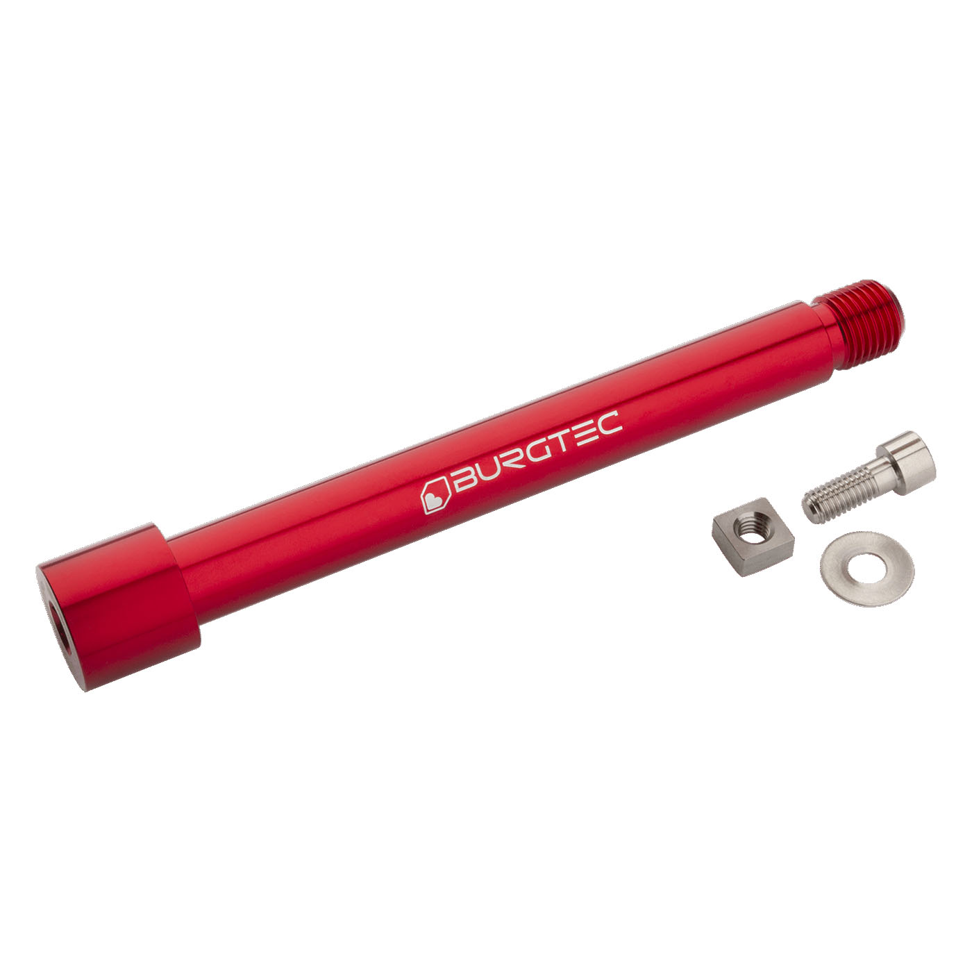Produktbild von Burgtec Steckachse - 15x110mm Boost - für Fox Gabeln 2021+ - Race Red