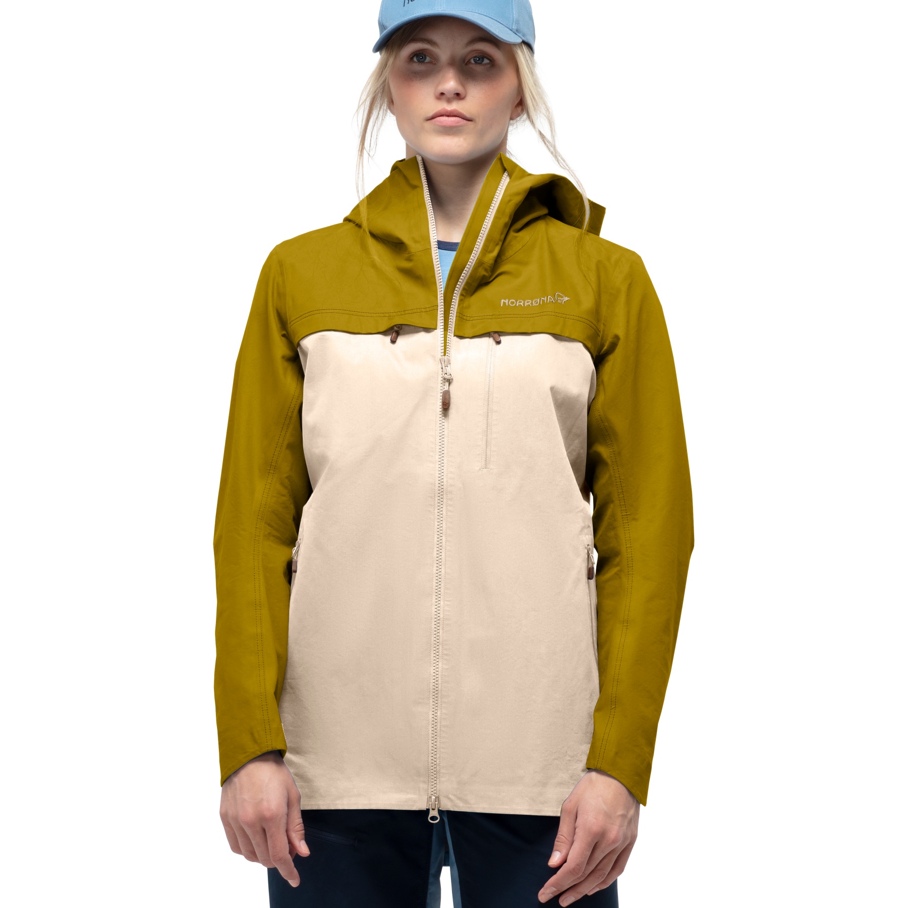 Picture of Norrona svalbard cotton Jacket Women - Golden Palm/Ecru