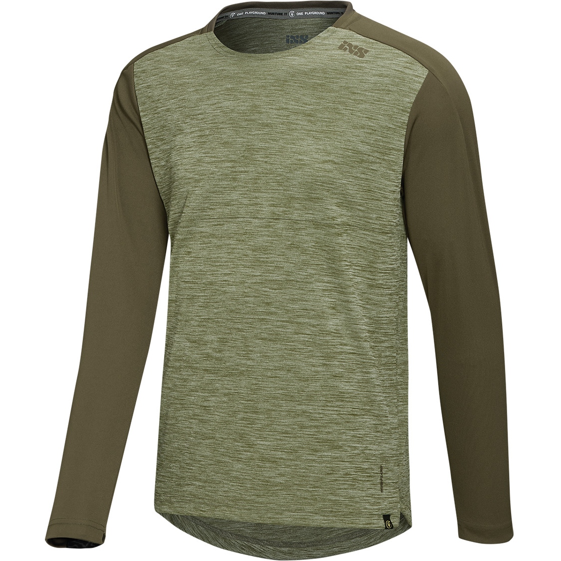 Picture of iXS Flow X Long Sleeve MTB Jersey Kids - olive/dark olive