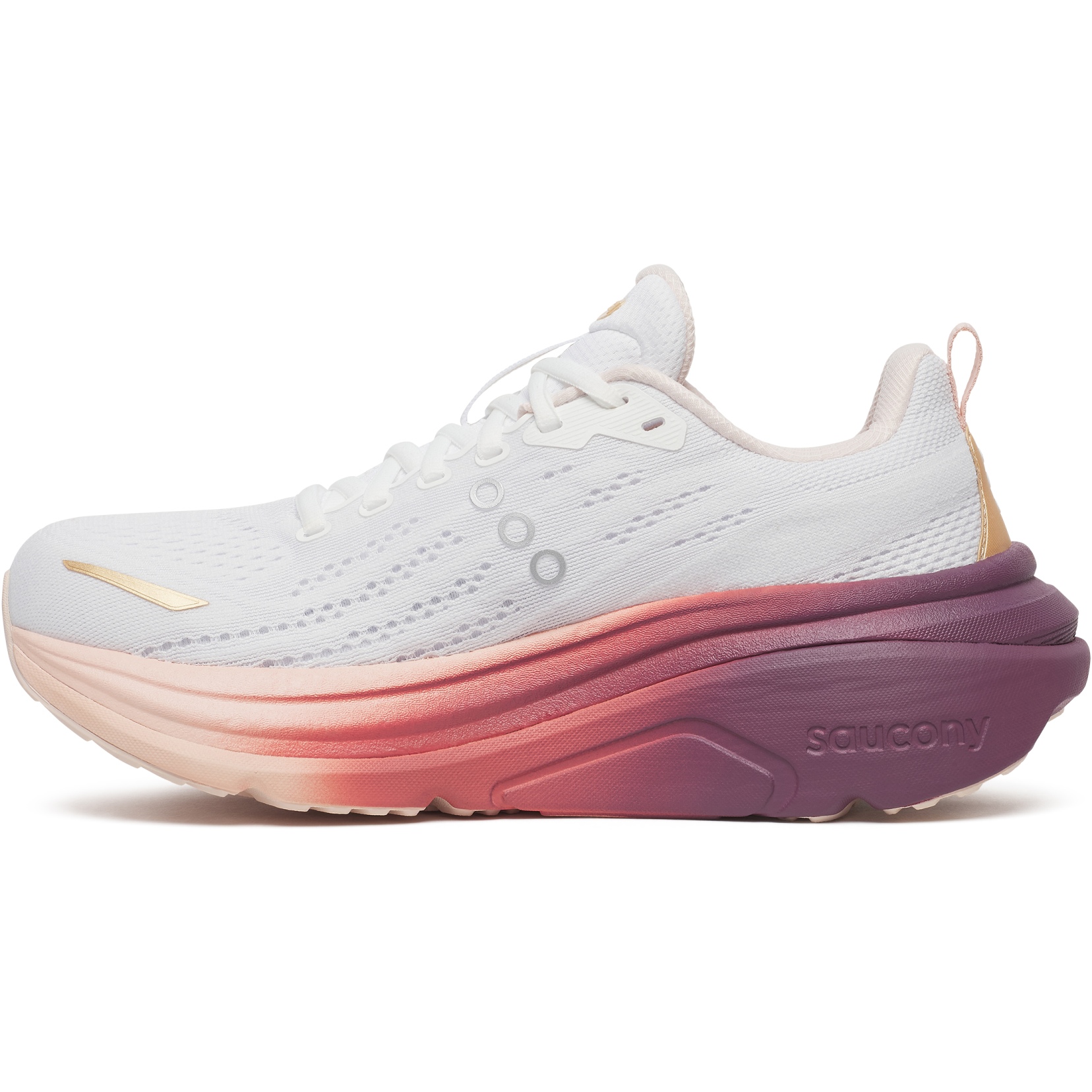 Saucony Hurricane 25 – Scarpe Da Running Con Massima Ammortizzazione, Colore Bianco, Taglia EU 41, Offset 6mm, Tecnologia CenterPath