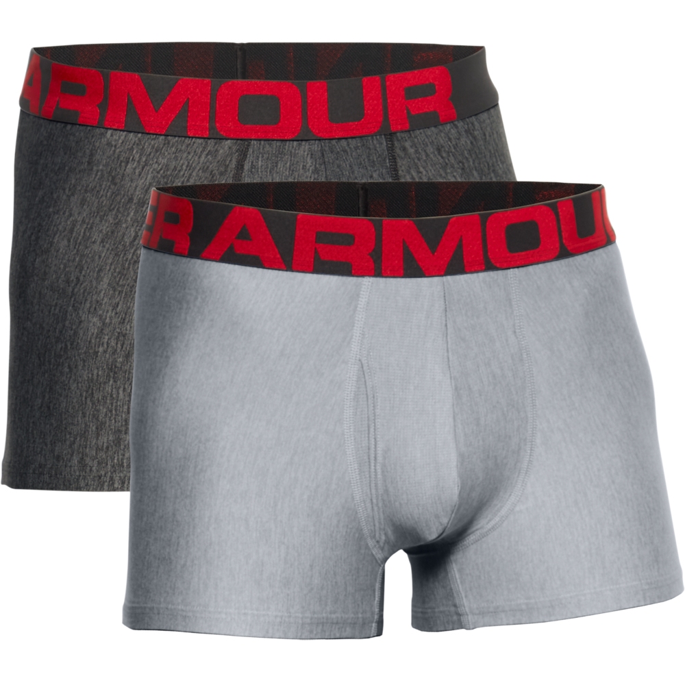 Picture of Under Armour UA Tech™ 3&quot; Boxerjock® Men – 2-Pack - Mod Gray Light Heather/Jet Gray Light Heather