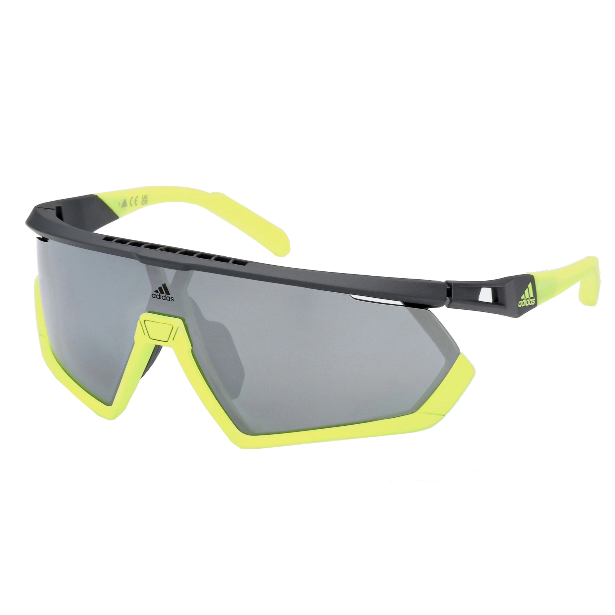 Picture of adidas Cmpt Aero SP0054 Sport Sunglasses - Grey/Other / Contrast Mirror Smoke + Clear