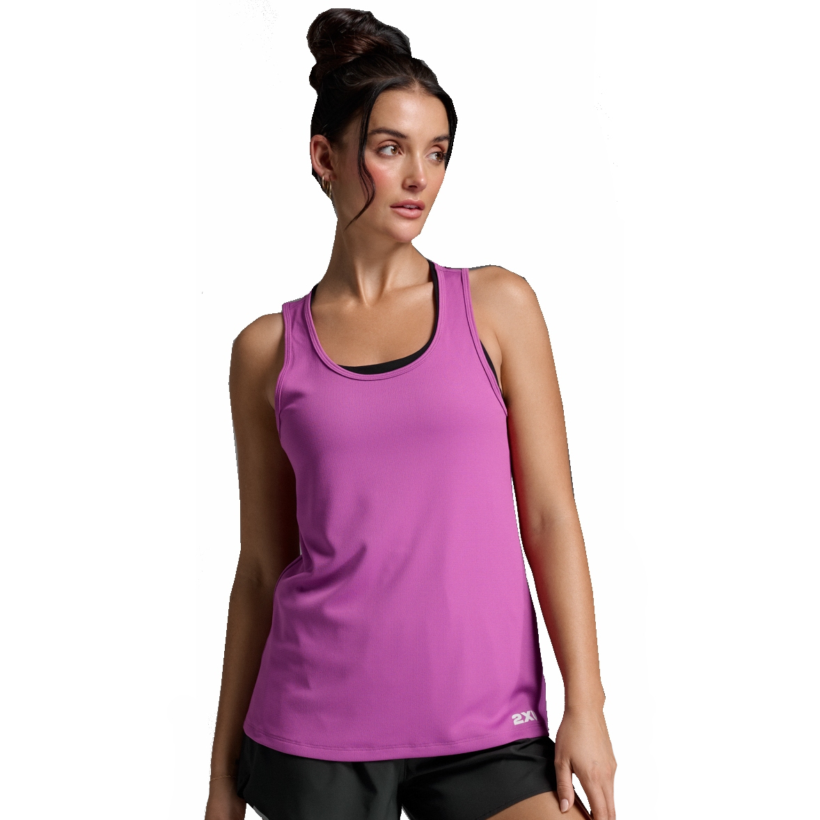 Kuva tuotteesta 2XU Aero Singlet Women - hyper violet/white reflective