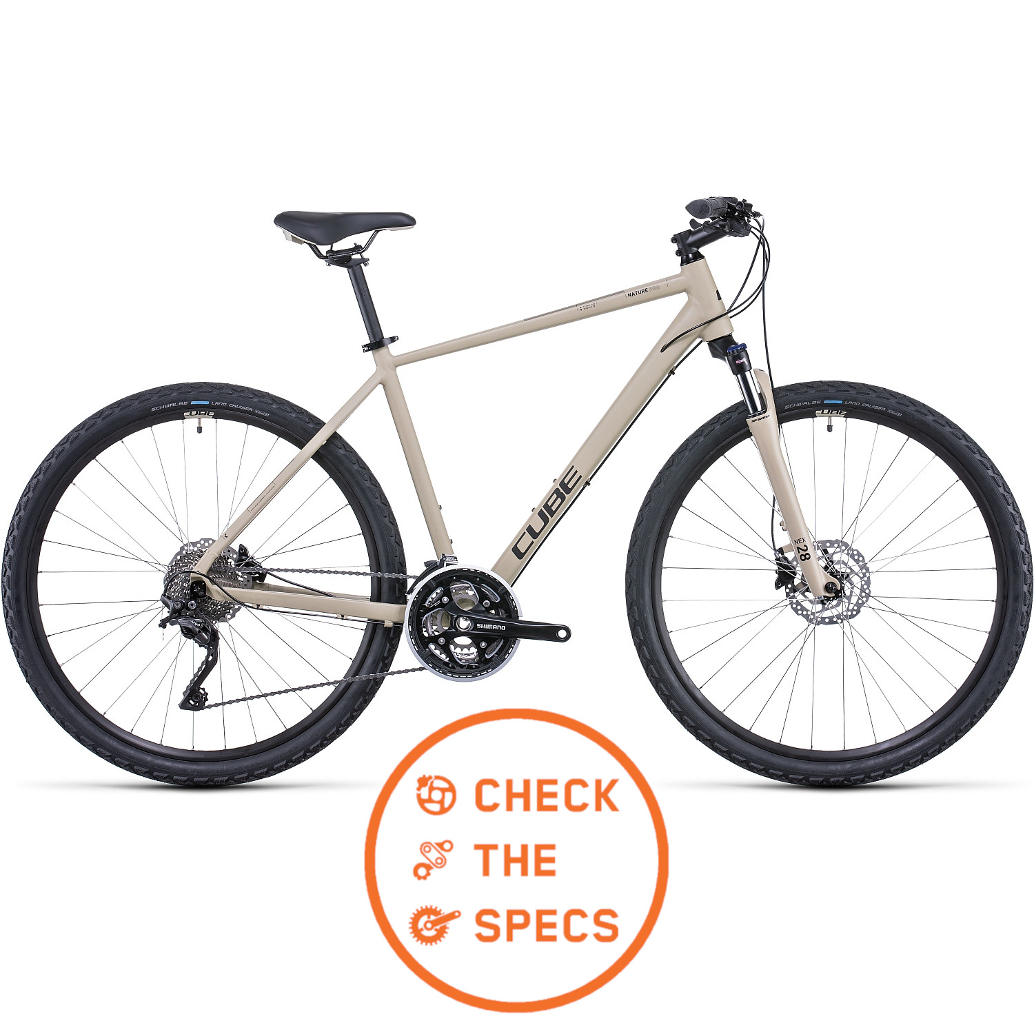 Picture of CUBE NATURE Pro - Crossbike - 2022 - desert/black A03